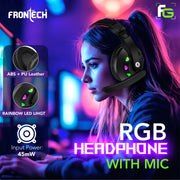 FRONTECH Dragon Warrior Gaming 4 in 1 Gaming Combo Set of Gaming Keyboard with RGB LED Backlit, Mouse with 1200 DPI, Mousepad and Premium Gaming Headphone, (KB-0038P, Black) Share Tweet