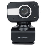 Zebronics Zeb-Crystal Clear Web Camera, 0.3 MP with USB with 3P Lens,Built-in Microphone,Auto White Balance,Night Vision and Manual Switch for LED (Black)