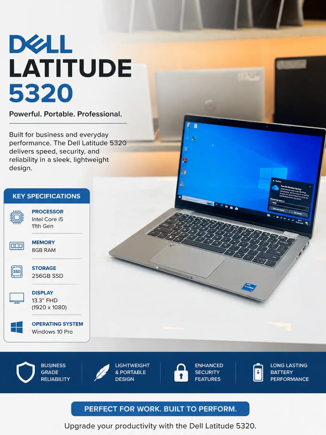 Dell Latitude 5320 2-in-1 | 11th Gen i5 | 13.3" Touchscreen Laptop | Refurbished