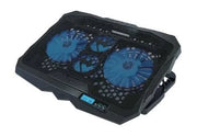 FRONTECH USB Powered Laptop Cooling Pad with LED Lights, 140mm Dual Fans, 5 Adjustment Levels, Super Silent, Iron Mesh, Suitable for Laptops Upto 15.6